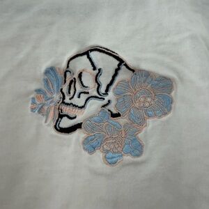 The Kooples White Top with Floral Embroidery